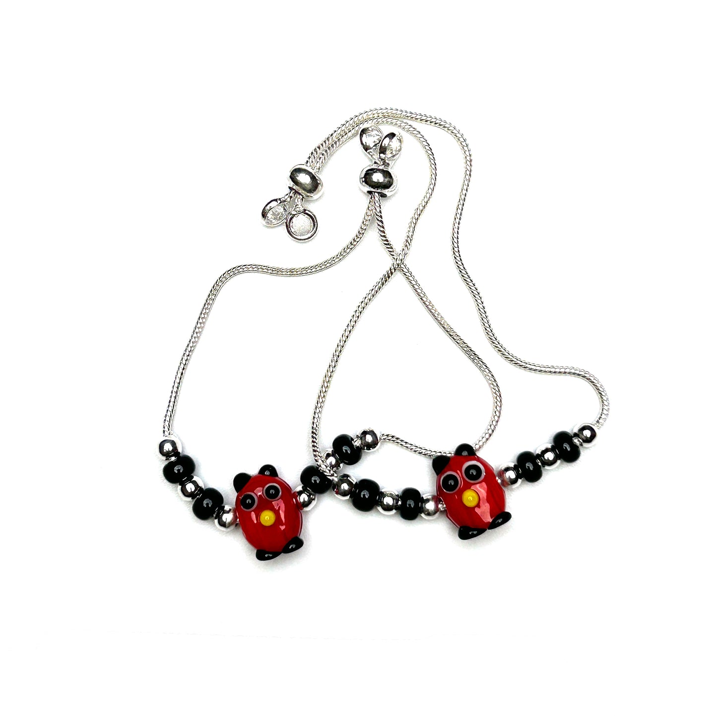 Kids Fancy 925 Silver Bracelet Pair