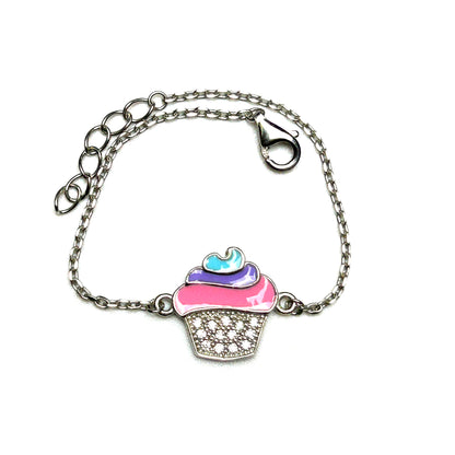 The Cupcake 925 Sterling Silver Kids Bracelet