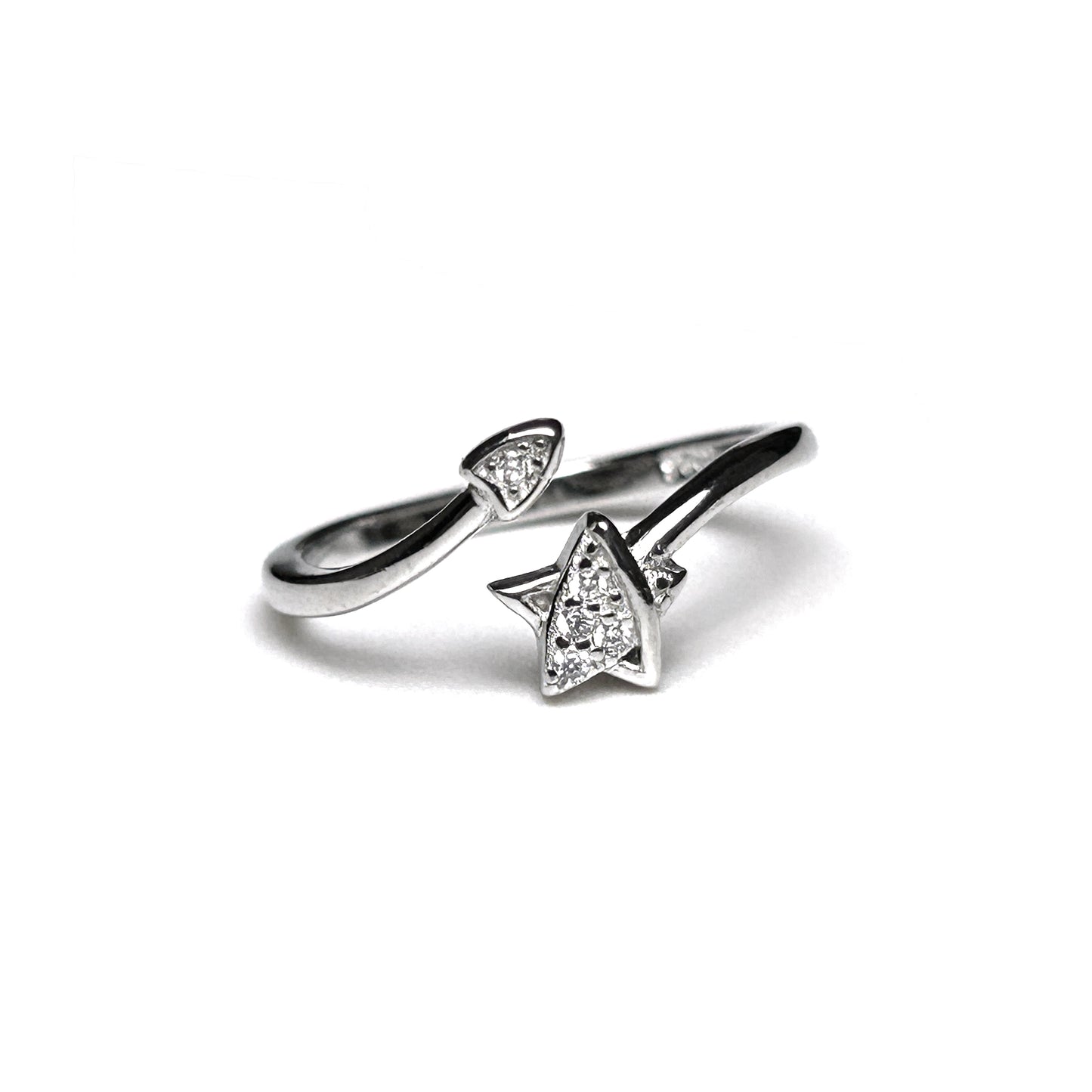 Minimal Star Silver Ring