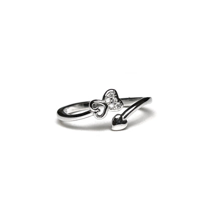 Minimal Heart Silver Ring