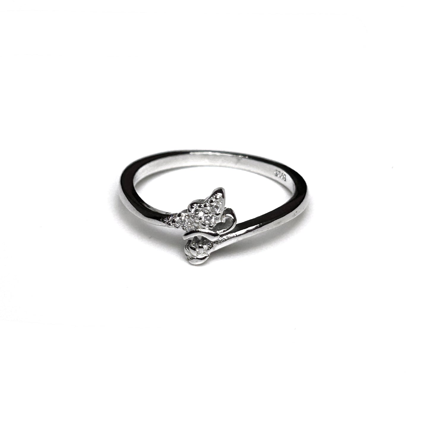 Minimal Butterfly Silver Ring