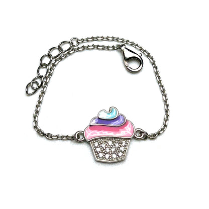 The Cupcake 925 Sterling Silver Kids Bracelet