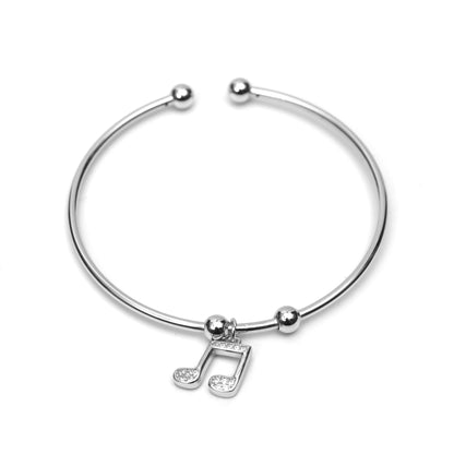 Music Hollow Charm Bracelet