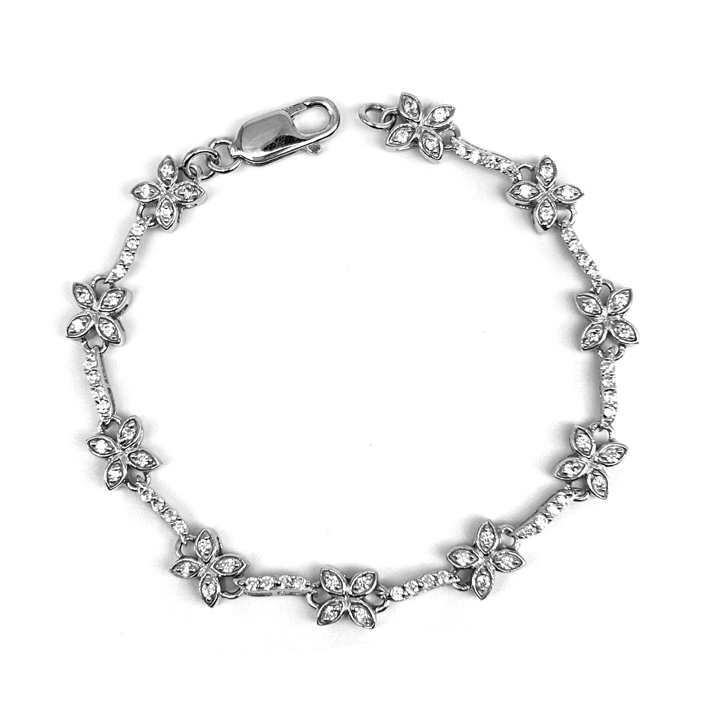 Floral Tennis Bracelet