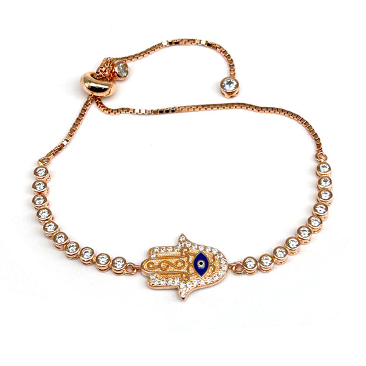 Hand Evil Eye RoseGold Bracelet