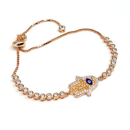 Hand Evil Eye RoseGold Bracelet