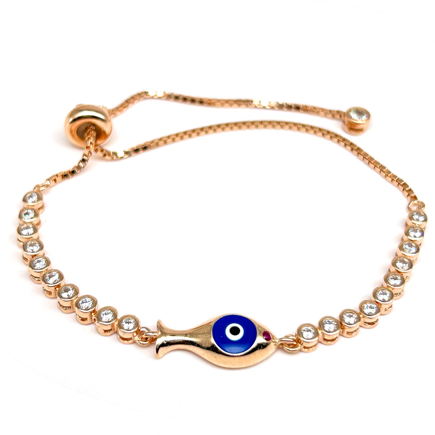 Fish Evil Eye RoseGold Bracelet