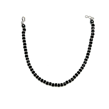 Black Beads 925 Sterling Silver Bracelet | Nazariya