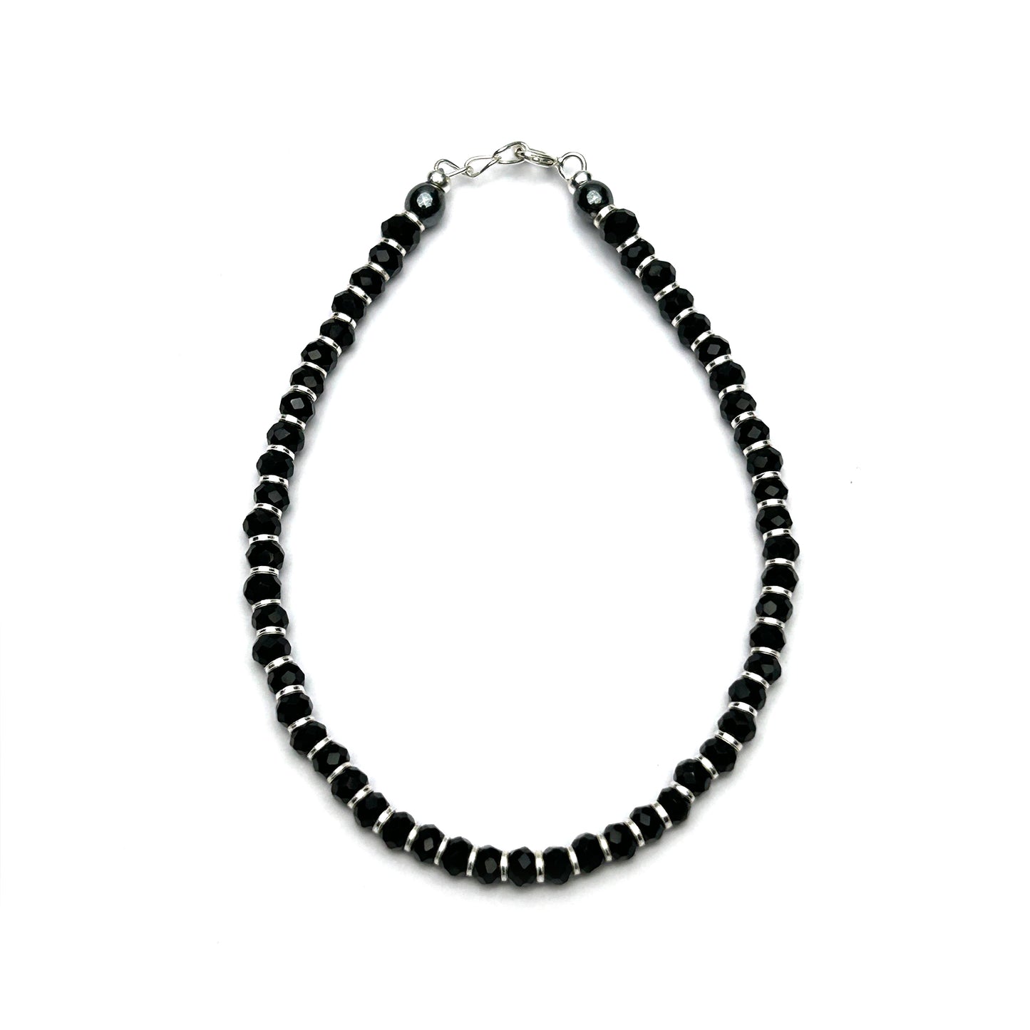 Black Beads 925 Sterling Silver Bracelet | Nazariya