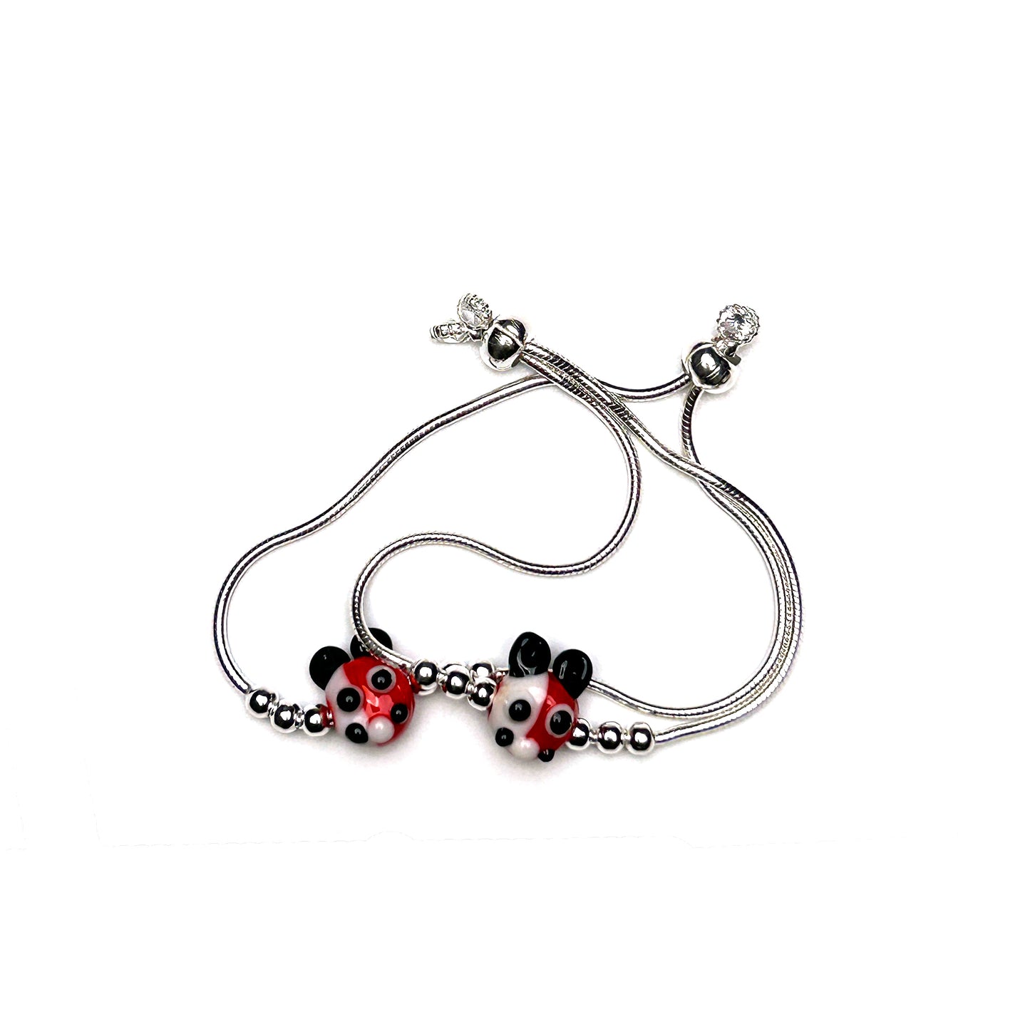 Kids Fancy 925 Silver Bracelet Pair