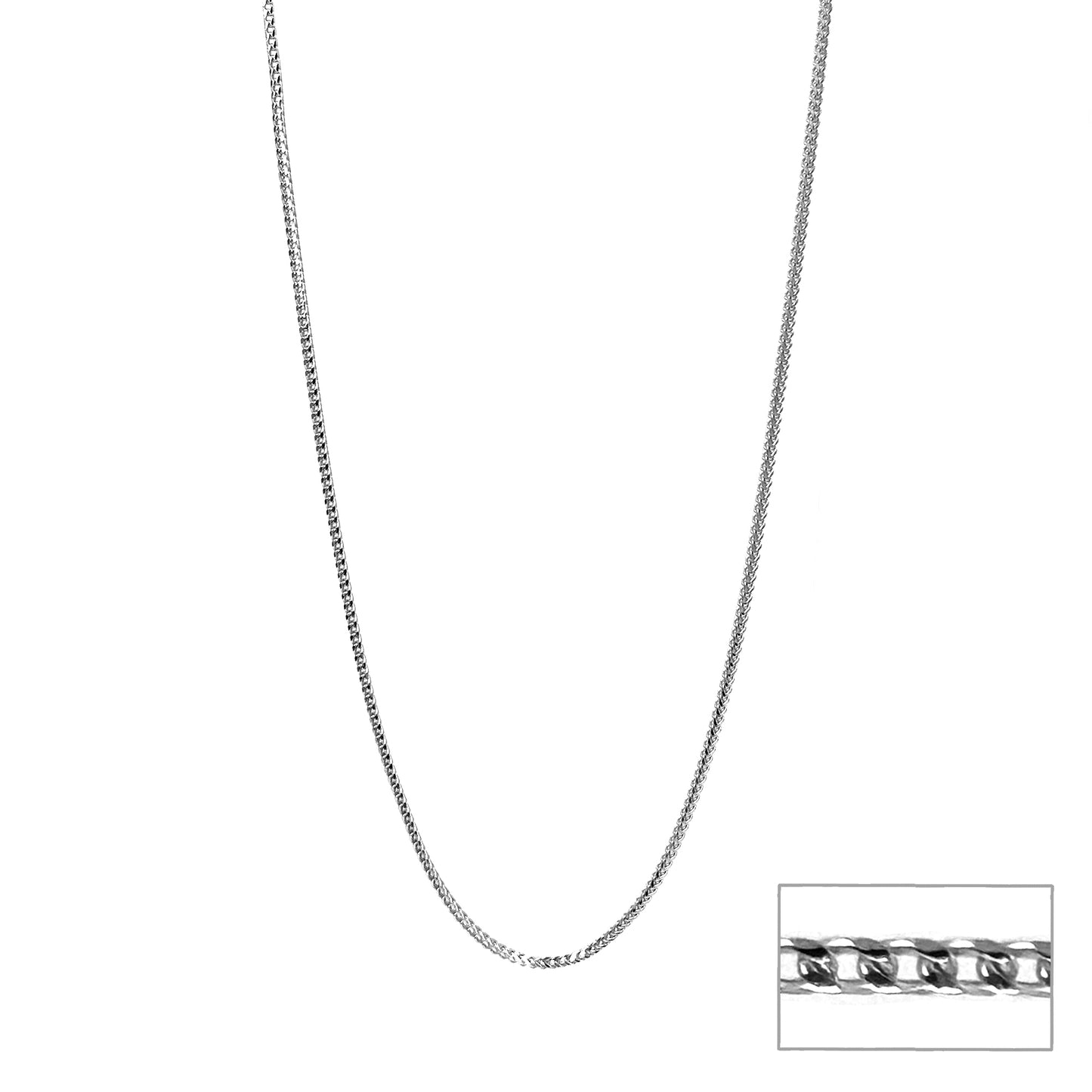 Curb Fine Adjustable Silver Chain