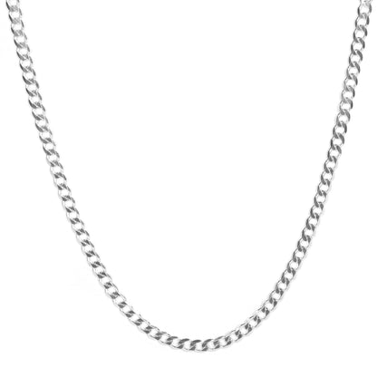 Curb Silver Chain for Him