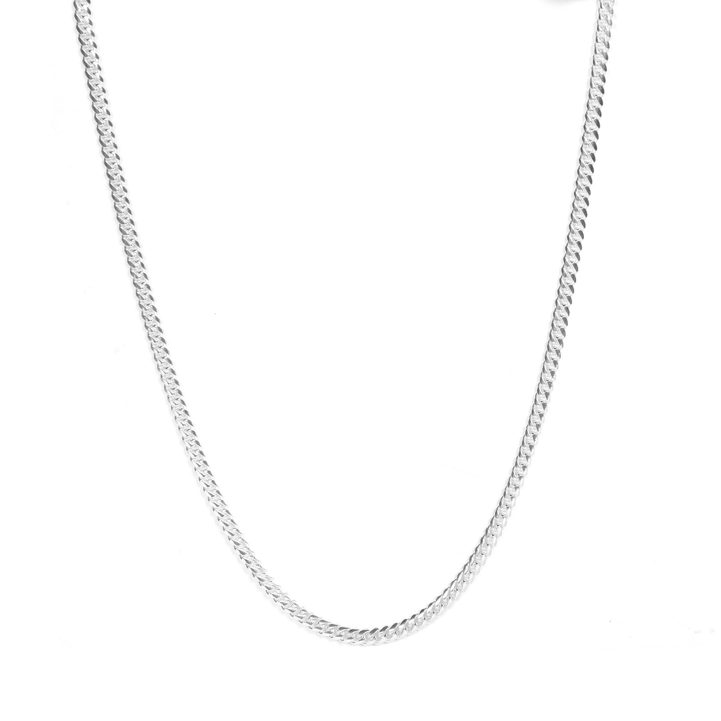 Curb Silver Chain for Him