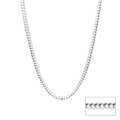 Curb Silver Chain for Him