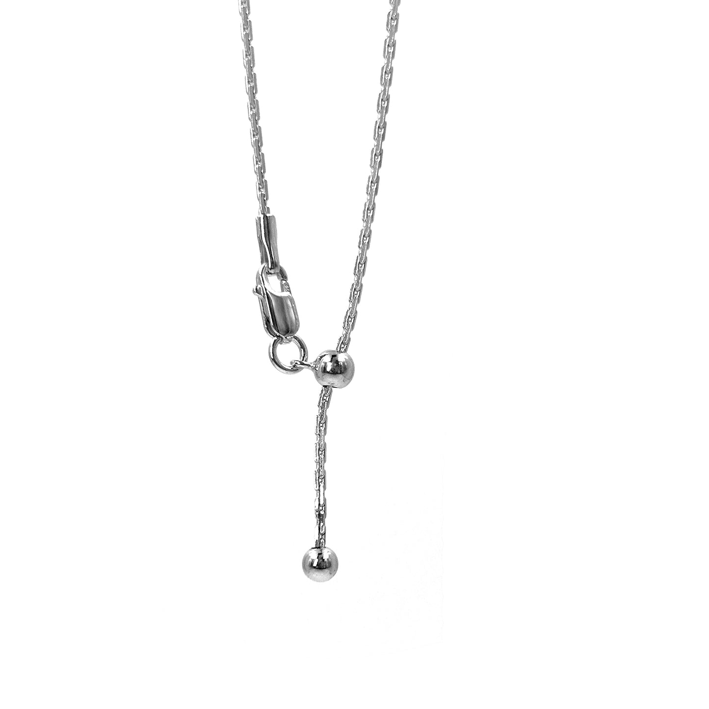 Anchor Rolo Adjustable Silver Chain