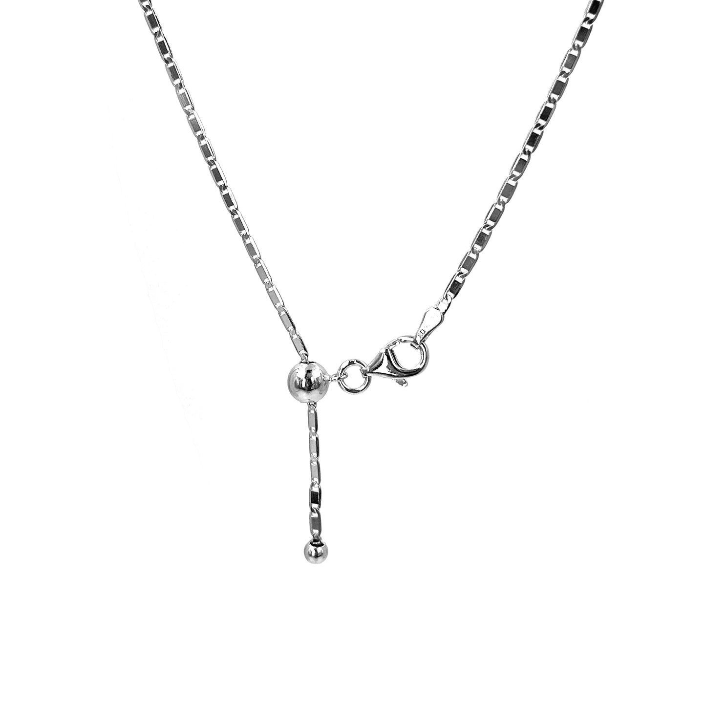 Anchor Flat Rolo Designer Silver Adjustable Chain