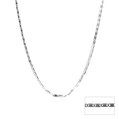 Anchor Flat Rolo Designer Silver Adjustable Chain