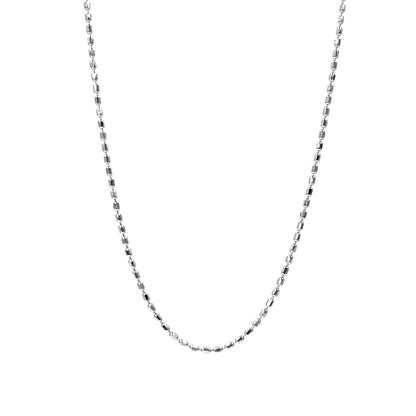 Bead Ball Cylinder Designer Silver Adjustable Chain