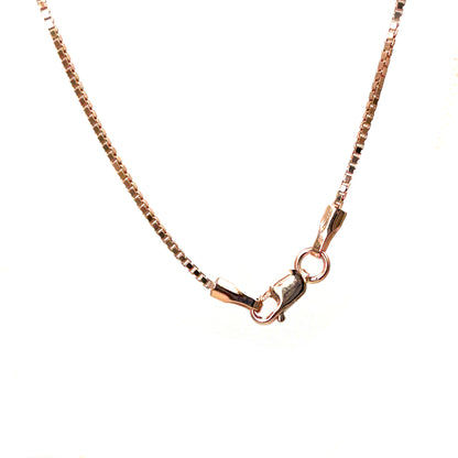 Box Adjustable RoseGold Silver Chain