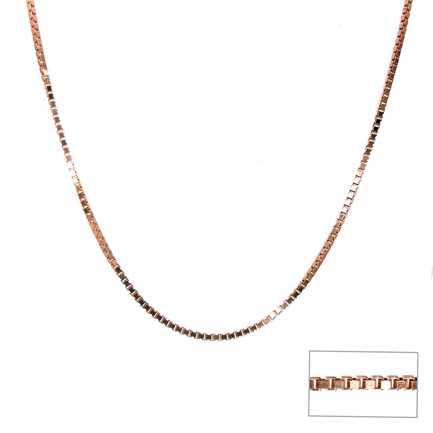 Box Adjustable RoseGold Silver Chain