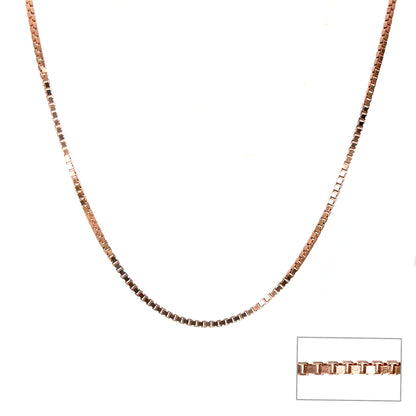 Box Adjustable RoseGold Silver Chain