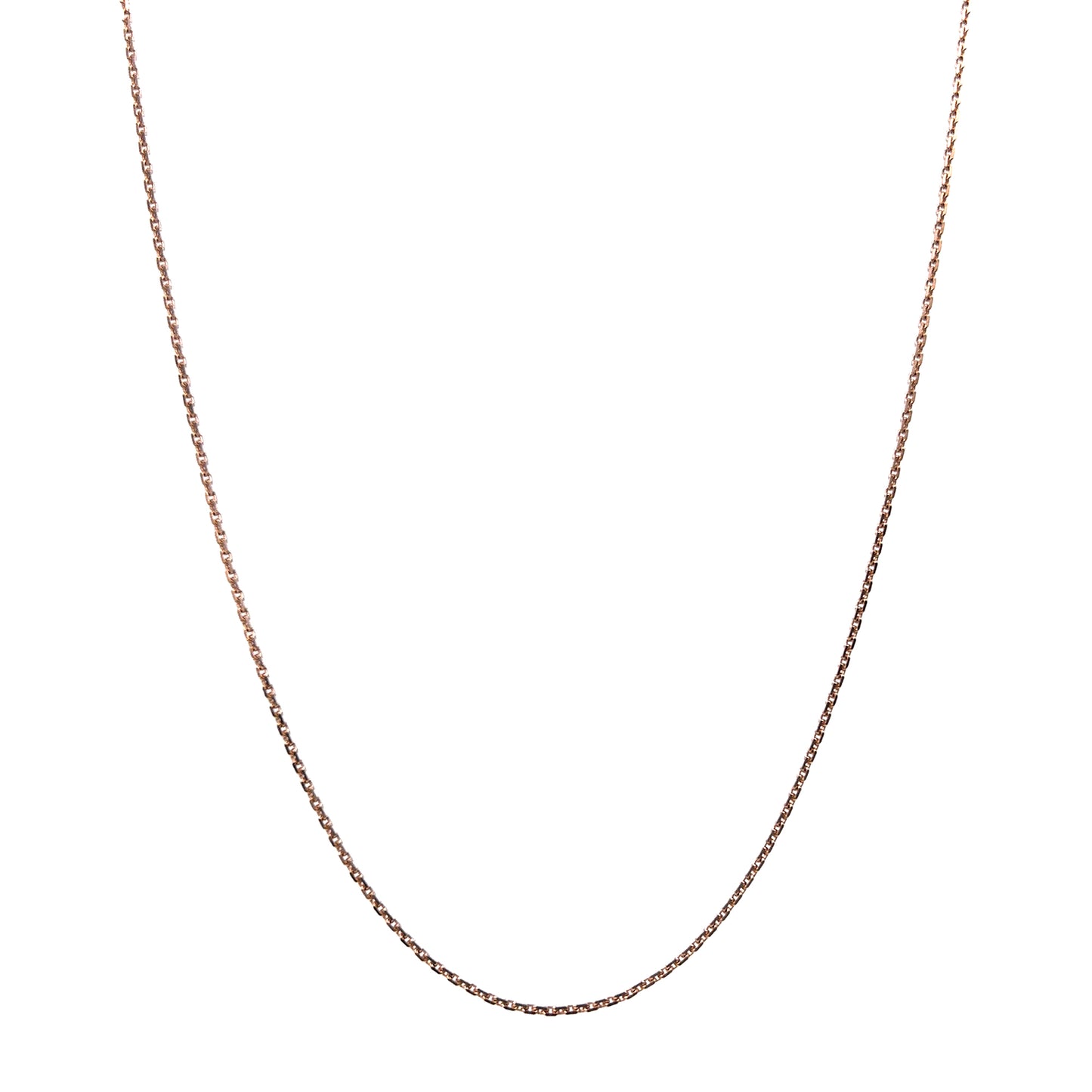 Fine Rolo Rose Gold Adjustable Lock Chain