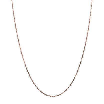 Fine Rolo Rose Gold Adjustable Lock Chain