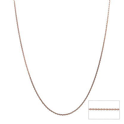 Fine Rolo Rose Gold Adjustable Lock Chain