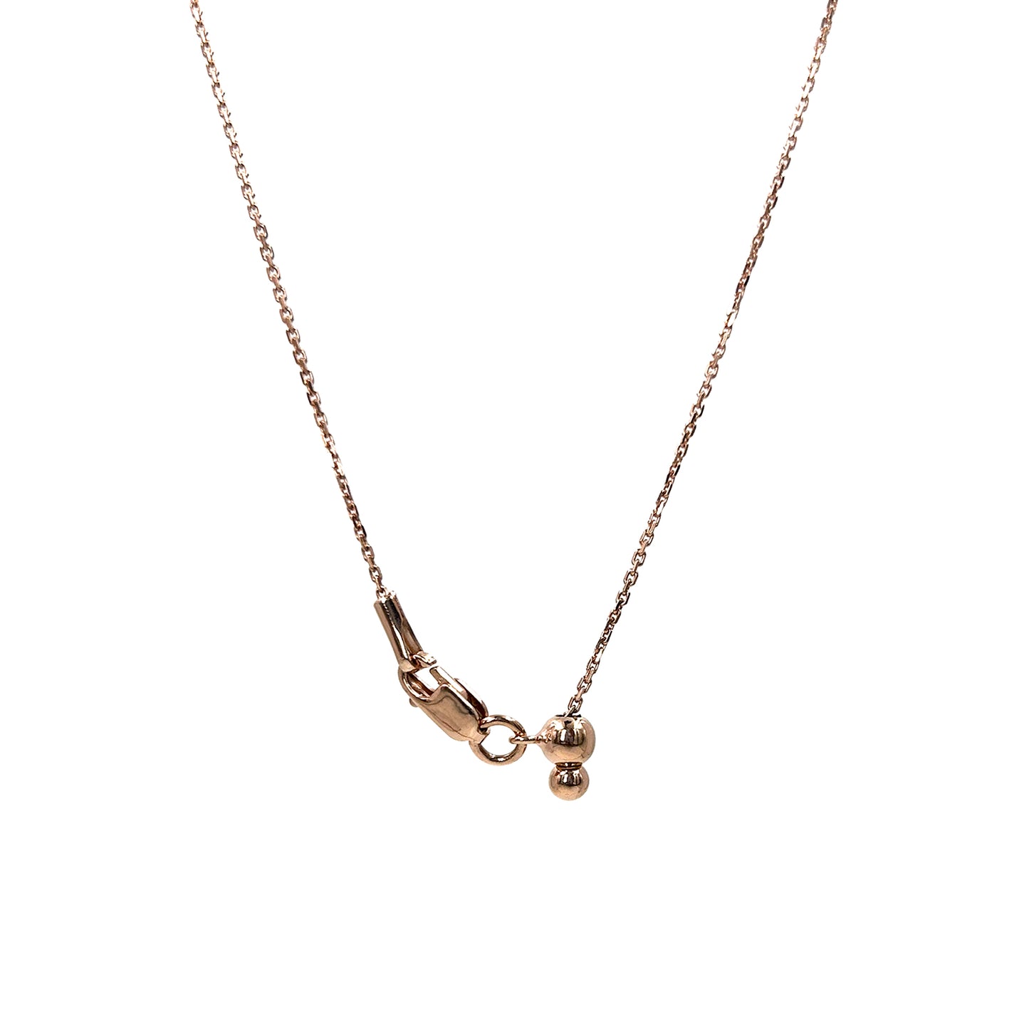 Fine Rolo Rose Gold Adjustable Lock Chain