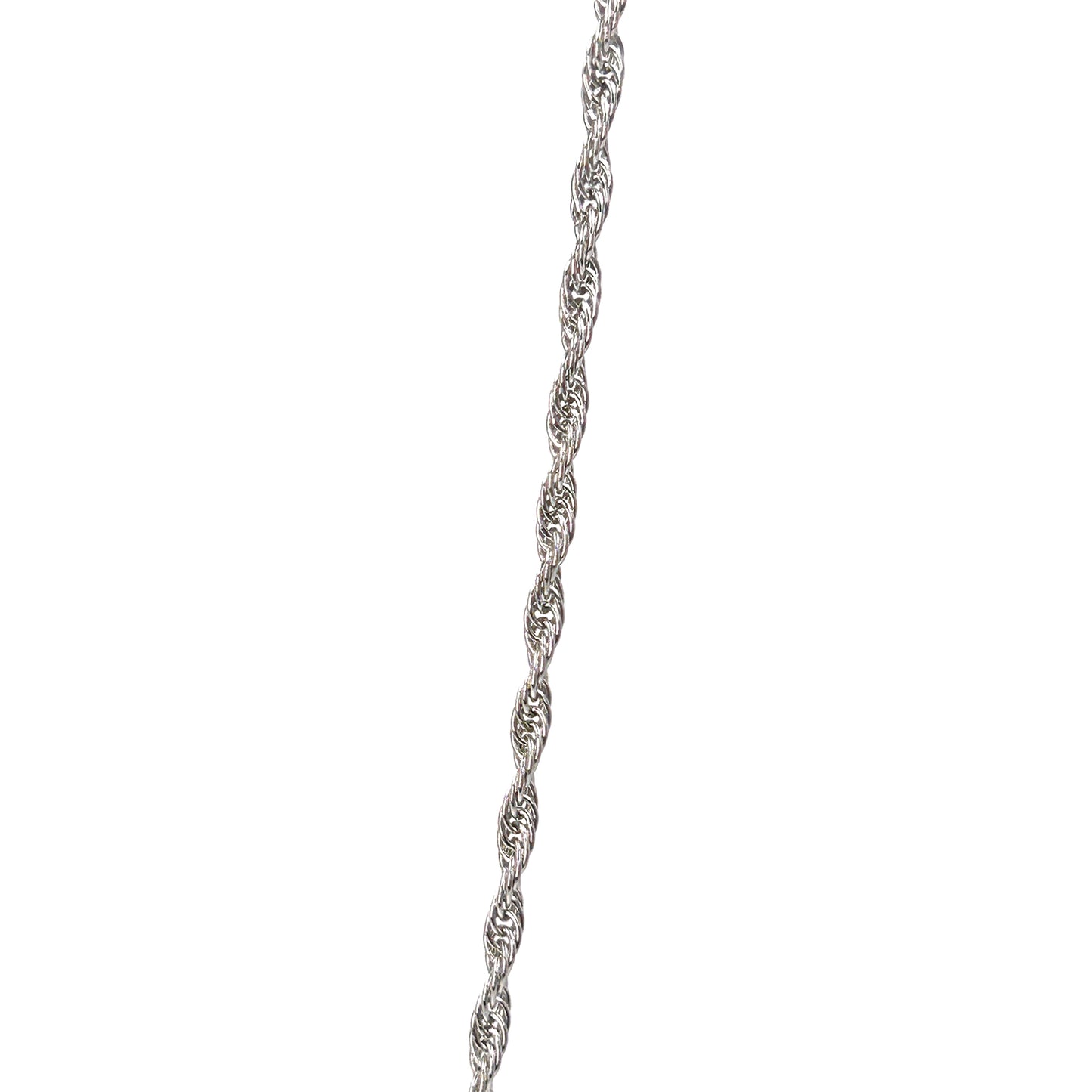 Singapore Twisted Silver Adjustable Chain