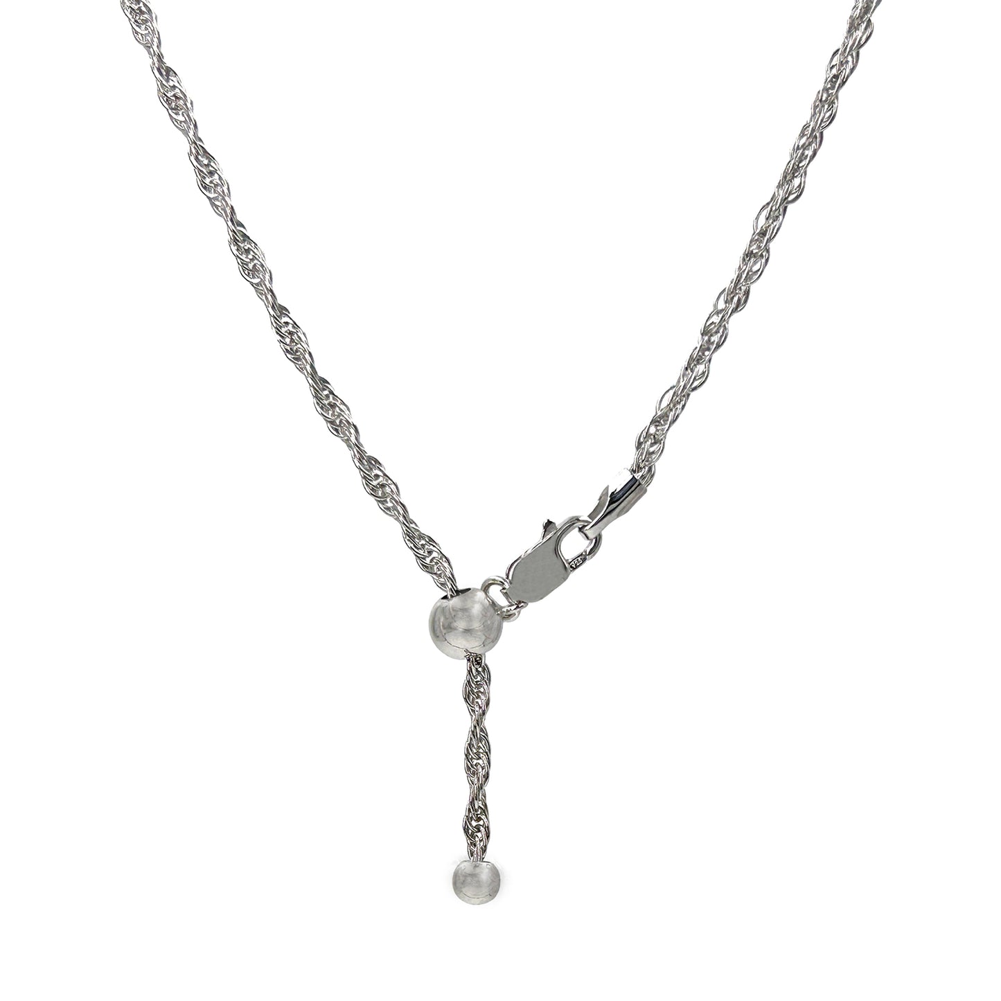 Singapore Twisted Silver Adjustable Chain