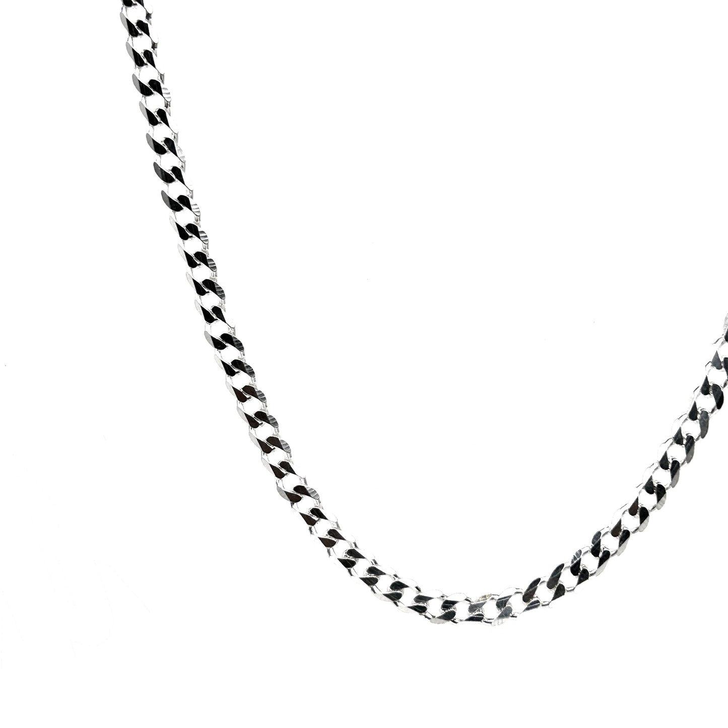 Curb Designer Silver Chain for Him