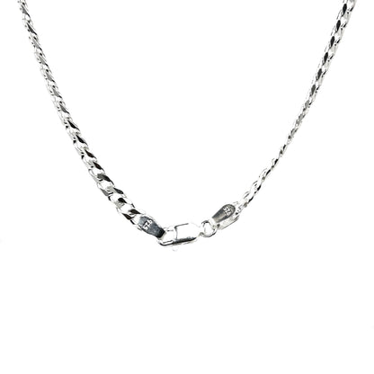 Curb Designer Silver Chain for Him