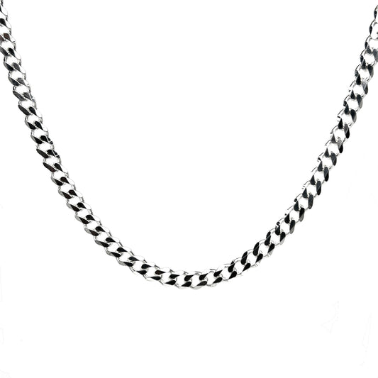 Curb Designer Silver Chain for Him