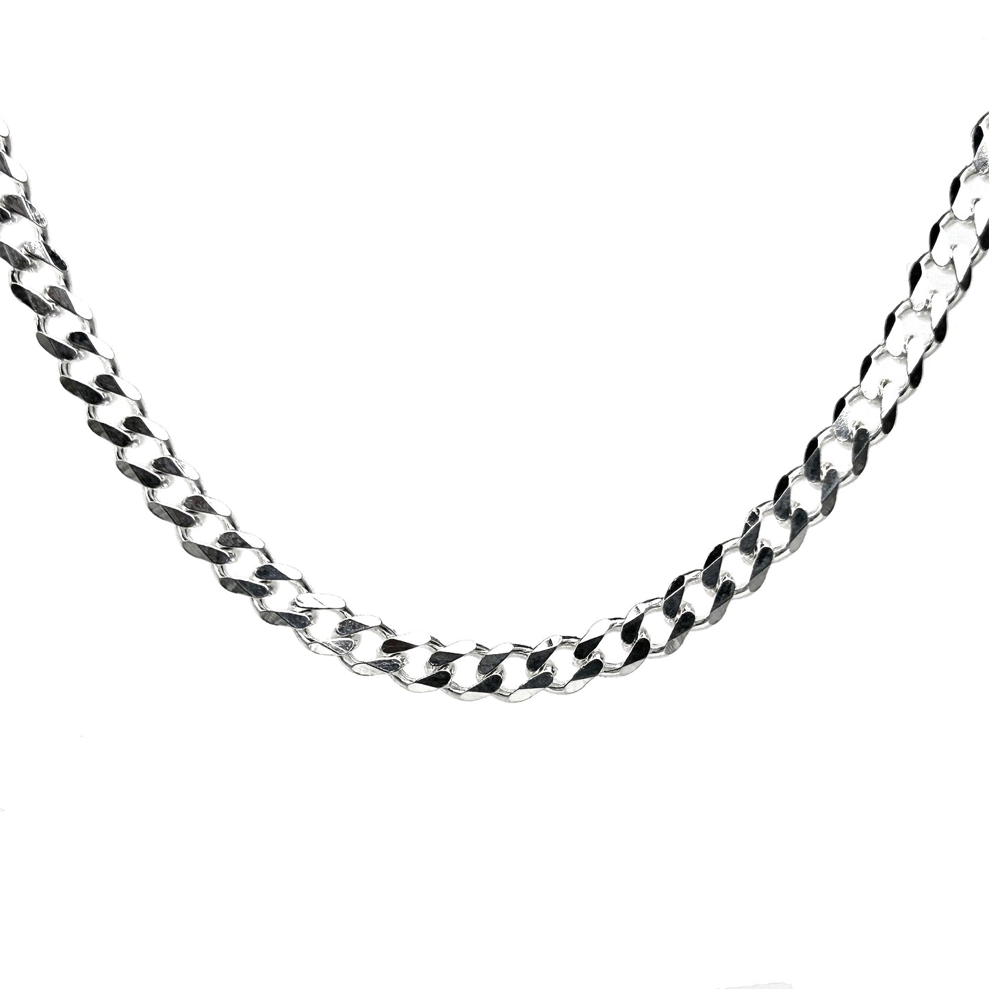 Curb Designer Silver Chain for Him
