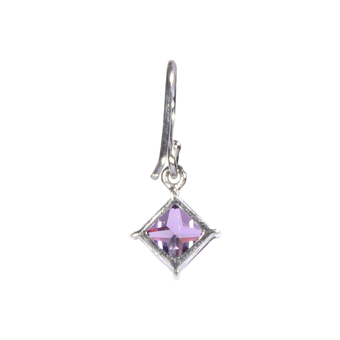 Purple Lavender Square Earring