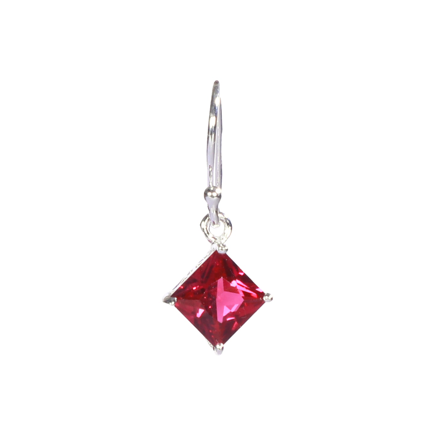 Red Square Earring