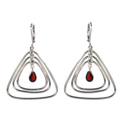 Triple Triangle Earring