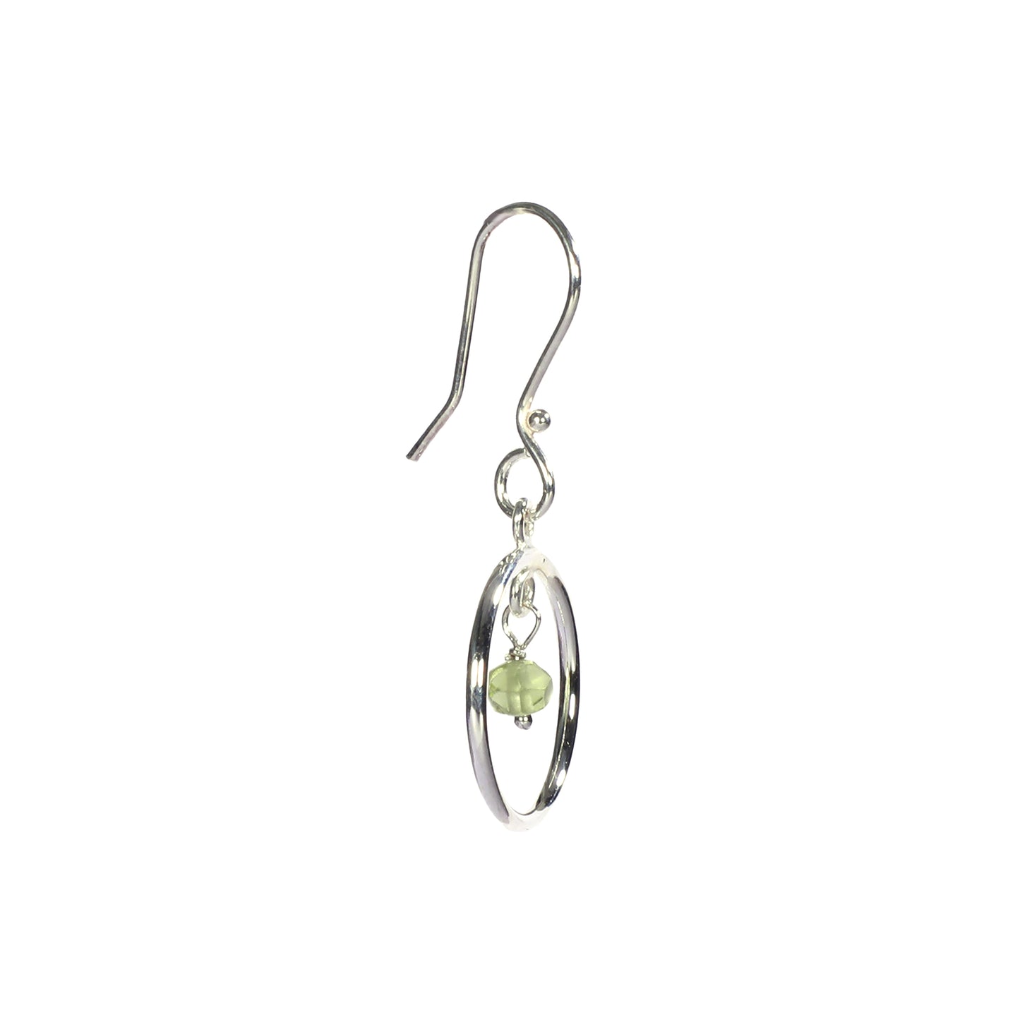 Hanging Green Hoop Earring