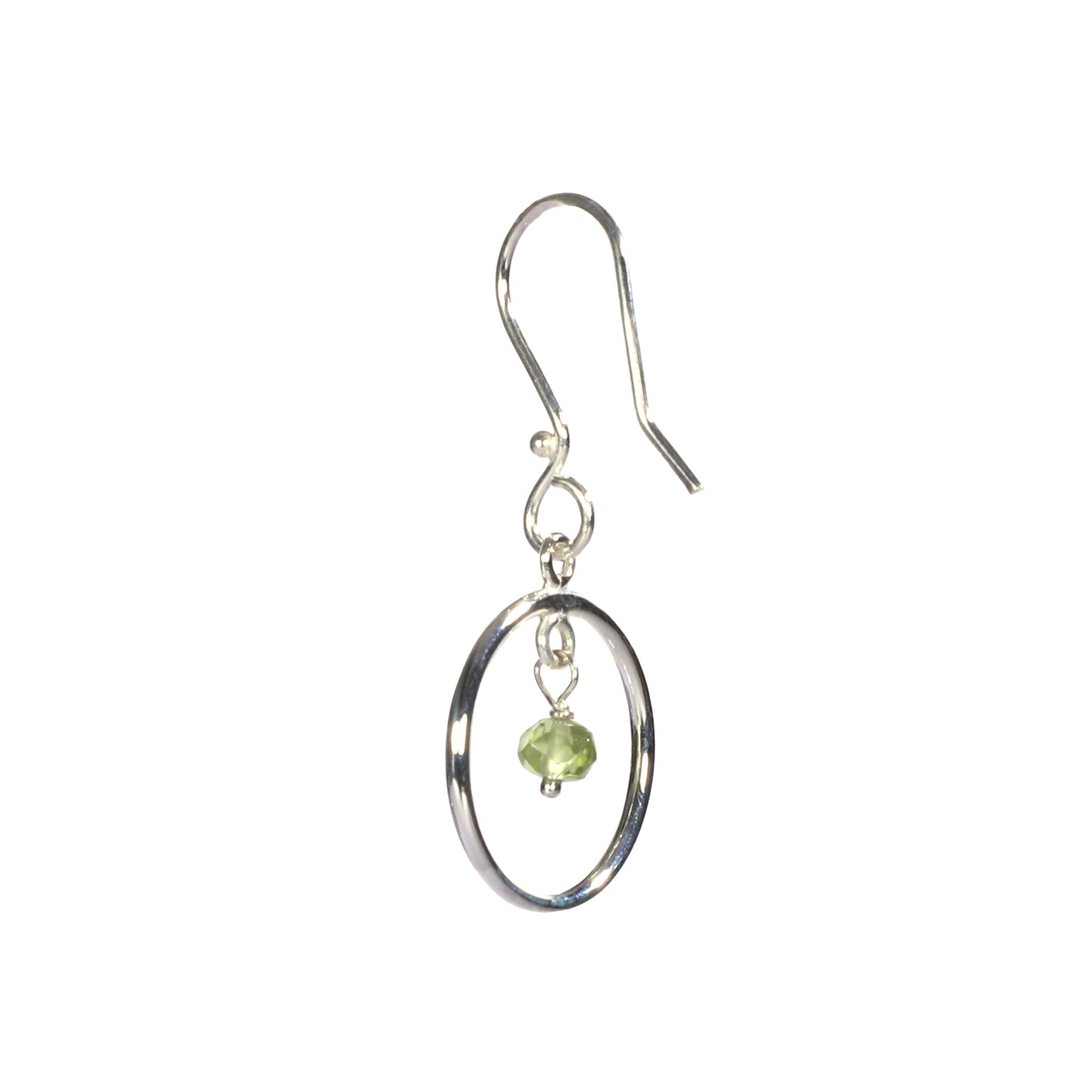 Hanging Green Hoop Earring