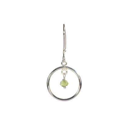 Hanging Green Hoop Earring