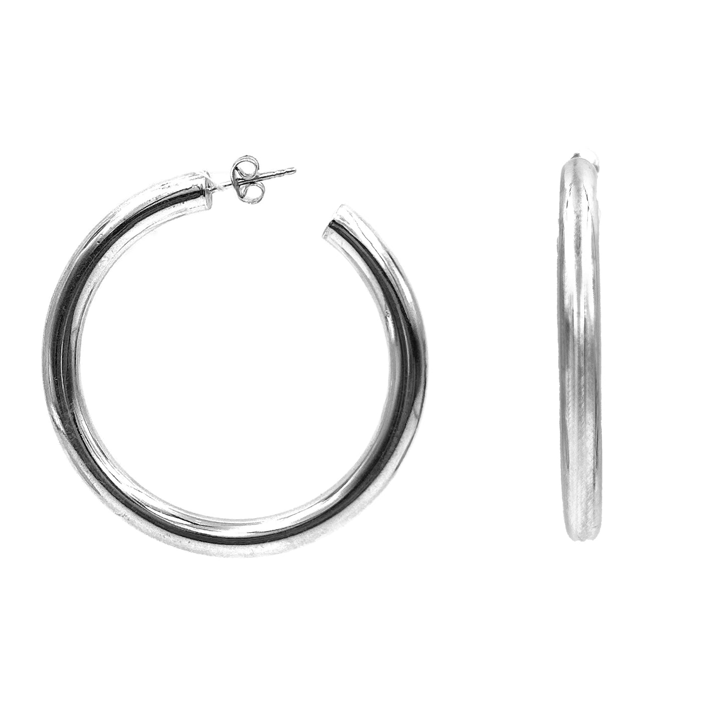 Silver Large Hoop Earring