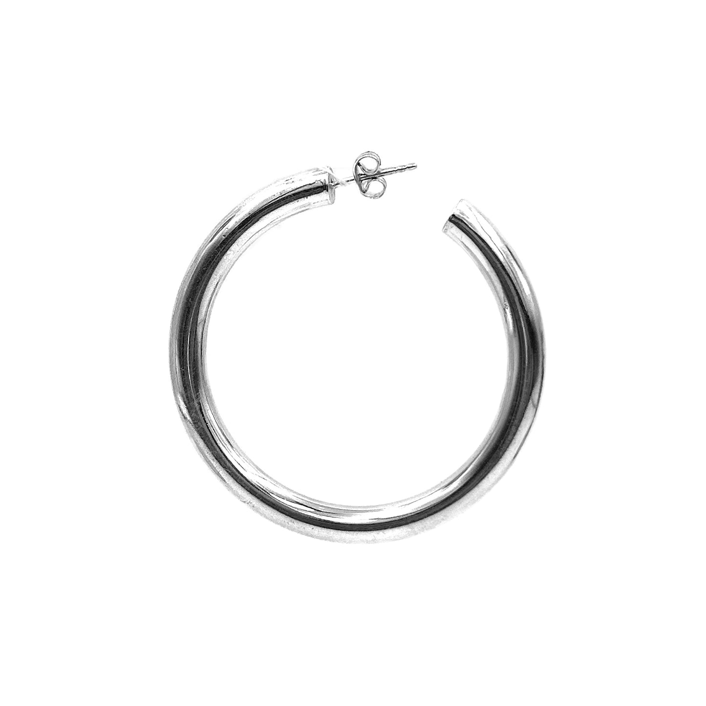 Silver Large Hoop Earring