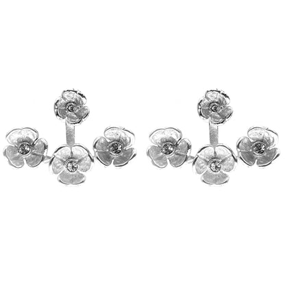 Silver Princess Flower Earring