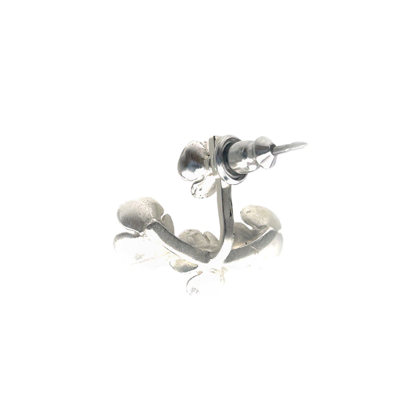 Silver Princess Flower Earring