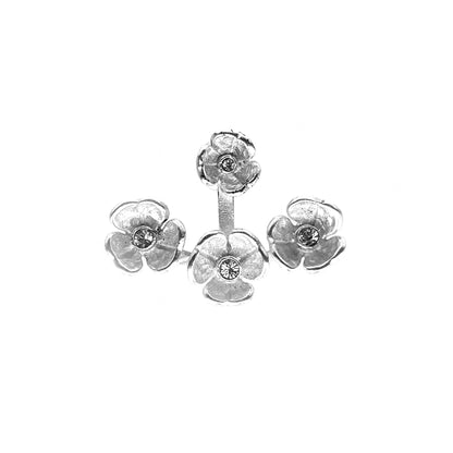 Silver Princess Flower Earring