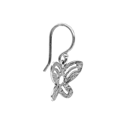 Silver Butterfly Hanging Earring