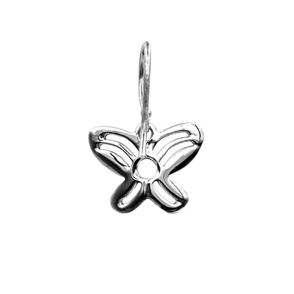 Silver Butterfly Hanging Earring