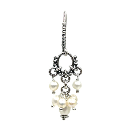 Pearl Cluster Dangler Earring