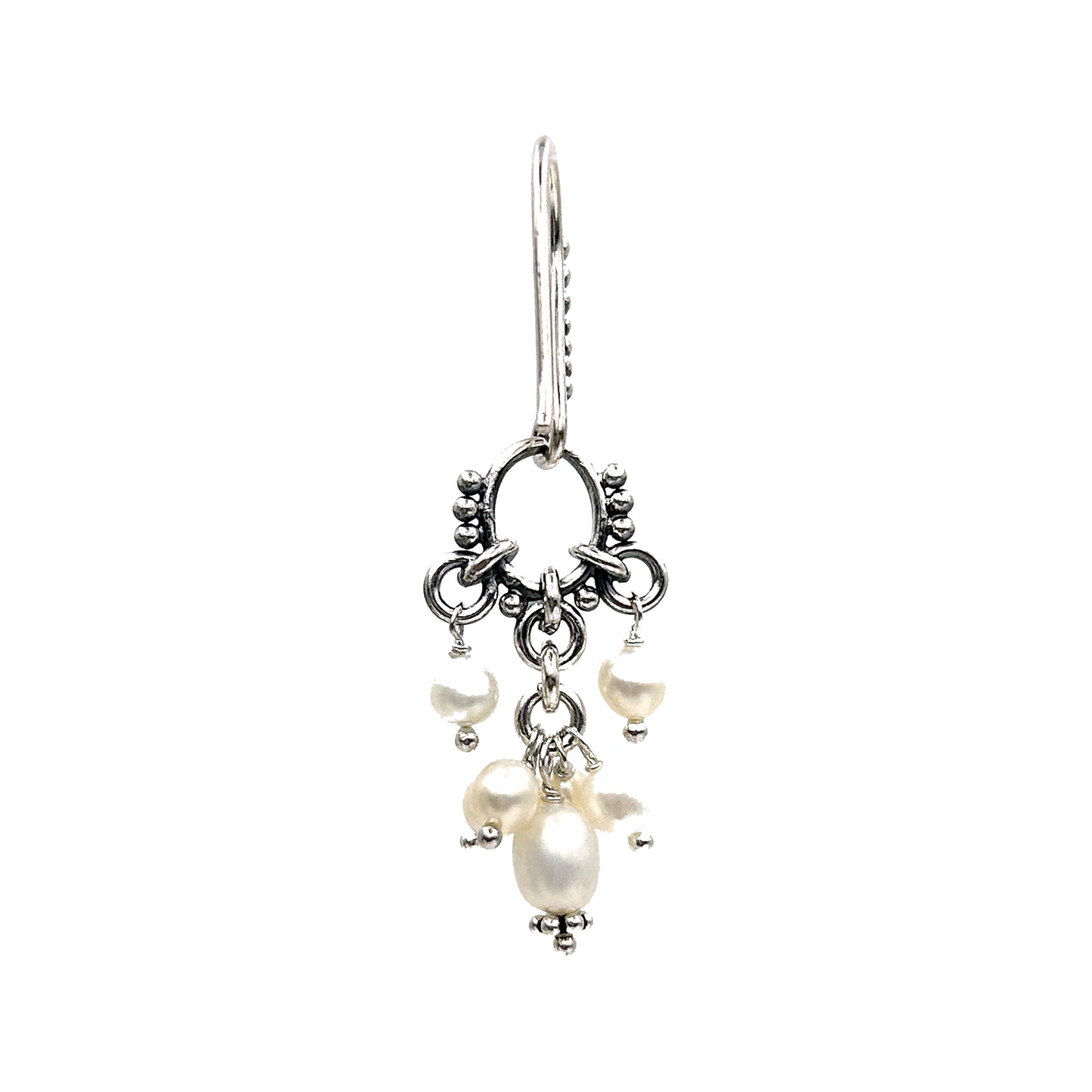 Pearl Cluster Dangler Earring